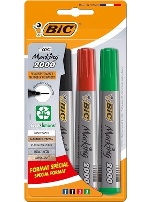 CetKing Intensity Marker 2000 Yuvarlak Uçlu Permanent Markör 4'lü Blister, 4 Farklı Renk, 1.7 mm Uç