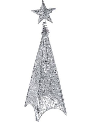 Empressco Yılbaşı Dekor Tel Kule 3D Gümüş 150 Cm, Şık ve Zarif Süsleme Parçası