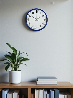 Zentime 36 cm Lacivert Dekoratif Duvar Saati