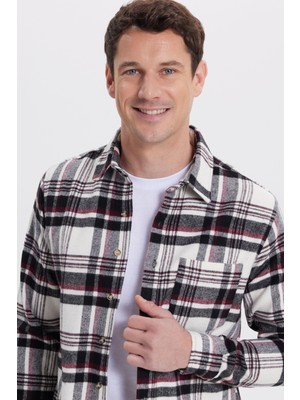 Tudors Erkek Regular Fit Rahat Kesim Kışlık Kareli Oduncu Gömlek