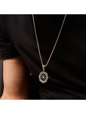 Umut Silver Gemi Dümeni Figürlü 925 Ayar Gümüş Kolye Ucu