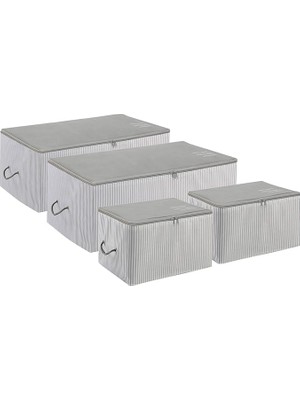 CetKing Home Textile 4'lü Gri Renk Stuff & Things Hurç Set