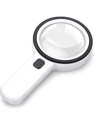 CetKing 100MM 30X Uv 12 LED Işık Aydınlatmalı El Tipi Büyüteç -AL4611