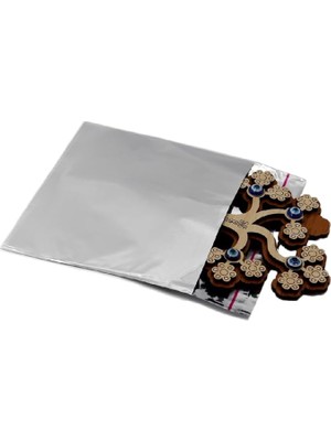 CetKing Design 11X12 Gümüş Metalize Hediye Paketi (100 Adet)