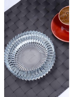 CetKing Kristal Lüks Küllük Cam Puro Kül Tablası Yuvarlak Kül Tabağı