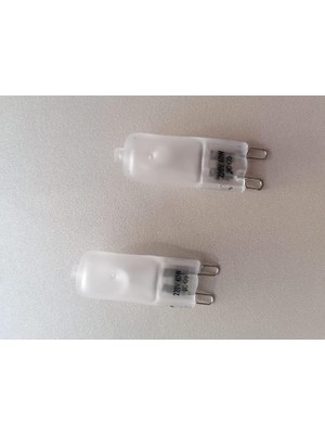 CetKing G9 Duylu 40 Watt Buzlu Halojen Ampul Sarı Işık Boy:3,5 cm En:1,2 cm 2 Li Paket