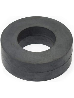 CetKing Magneteksan Y35 Kalite Ferrit Kömür Delikli Halka Mıknatıs - 100X60X15 mm
