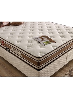 İmaj Cashmere Plus Set Çift Kişilik Yatak Seti 180 x 200 Baslık + Sandıklı Baza + Ortopedik Yatak