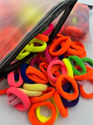 CetKing Bijuteri Cüzdanlı, Küçük Boy Lastik Toka (Rengarenk)