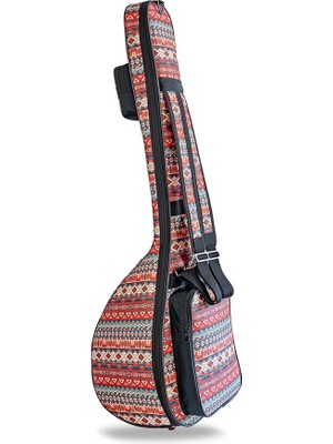 CetKing Müzik Pandura Müzik Profesyonel Su Geçirmez 20 mm Pedli Gigbag Uzun Bağlama Saz Kılıfı Otantik