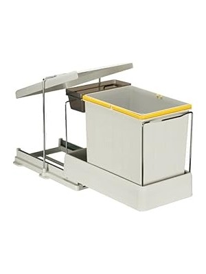 CetKing 21600 Raylı Dolap Içi Çöp Kovası 16+1 Lt (17 Lt)