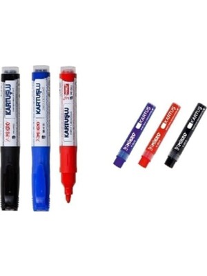 CetKing Kartuşlu Tahta Kalemi 3 Renk ve 3 Adet Yedek Kartuş