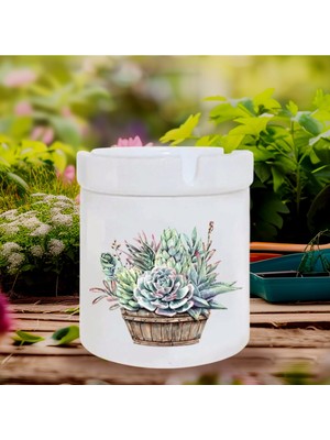 Game Fruy Çiçek Sepeti Baskılı Seramik Kokusuz Küllük Hediyelik Ne Hediye Alınır