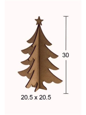 Empressco Bej Ahşap Mdf Yılbaşı Dekoratif Ağaç, Sıcak ve Şık Süsleme Için Mükemmel Seçim