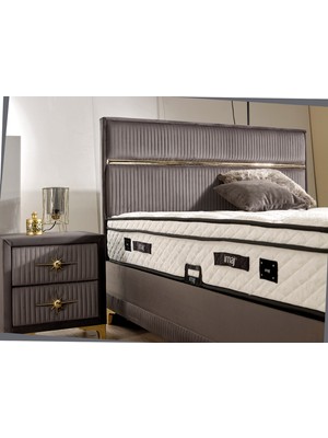 İmaj Deluxe Set Çift Kişilik Yatak Seti 150 x 200 Baslık + Sandıklı Baza + Ortopedik Yatak