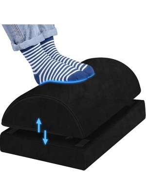 CetKing Ergonomik Visco Ayak Minderi, Oyun Koltuğu ve Ofis Koltuğu Için Anti Alerjen Ayak Yastığı, Ayak Koyma Yeri Taburesi, Çok Amaçlı Rahatlatıcı Yarım Silindir Iki Parça Masa Altı Ayak Desteği