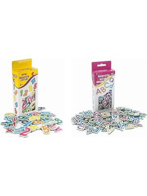 CetKing Manyetik Mıknatıslı Türkçe - Ingilizce Harfler ve Sayılar Eğitici Alfabe ve Sayı Magnet