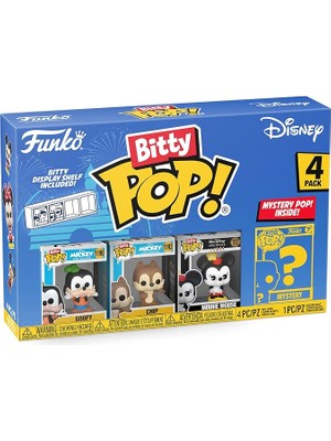 CetKing Bitty Pop! Disney – Goofy, Chip, Minnie Mouse (Hands Folded) ve Sürpriz Mini Gizem Figürü – 2,2 cm Koleksiyon – Istiflenebilir Raf Dahil, Hediye Fikri, Disney Hayranları