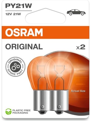 CetKing 7507 PY21 W Sinyal Lambası, Flaş Işığı Double Blister Turuncu 7507-02B