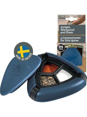 CetKing My Fire Tuzluk, Karabiberlik, Kapaklı, Kamp Baharatlığı, 3 Bölmeli, Mini Tuzluk, Karabiber, Baharat Kutusu, To Go Dış Mekan Için, Su Geçirmez