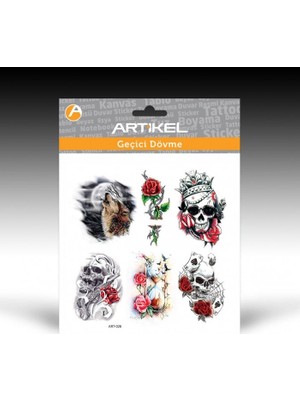 Artikel Artikel Kuru Kafa ve Güller Dövme 15,5 x 16 cm