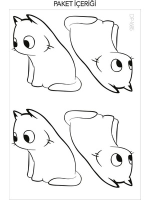 Artikel Şaşkın Kedi Priz Sticker 21X29 Cm, Elektrik Düğmesi Sticker