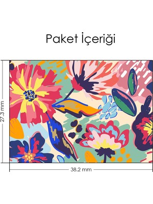 Artikel Floral Renkli Desen Notebook Sticker