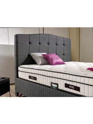 İmaj Linen Set  Çift Kişilik Yatak Seti 150 x 200 Baslık + Sandıklı Baza + Ortopedik Yatak