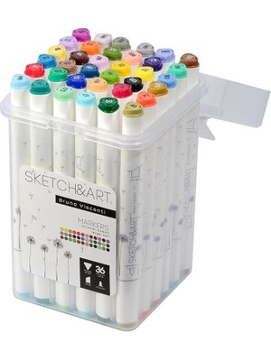 CetKing Visconti Sketch & Art Çift Taraflı Marker Kalem 36 Renk