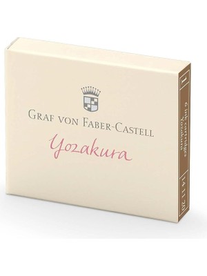 CetKing Von Faber-Castell Dolma Kalem Kartuşu, 6’lı, Yozakura Renk, Suya ve Silinmeye Dayanıklı, Işığa Karşı Dirençli, Ergonomik, Tek Kullanımlık