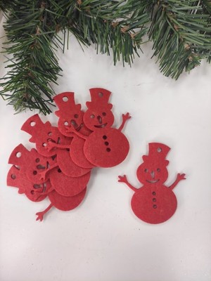 Empressco 10 Adet Kardan Adam Keçe Süsleri, Yılbaşı Dekorasyonu Için Renkli ve Şık Süsler