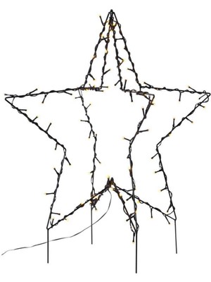 Empressco Siyah Çelik 90 Ledli Yere Çivili Yılbaşı Ağacı, 55CM Yükseklik, 60CM Çap