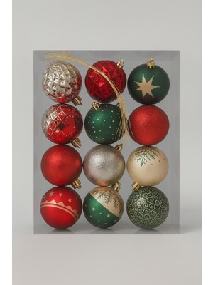 Okavango 20 Adet Lüx Yılbaşı Ağacı Süsü Set Ağacı Süslemeleri Topları Topu Parti Asılı Top Yılbaşı Süsleri 6 cm