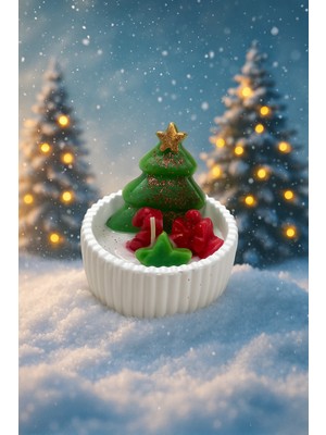 Empressco Yılbaşı Ağacı Temalı Yeşil Mum, Sıcak ve Şık Dekorasyon Parçası