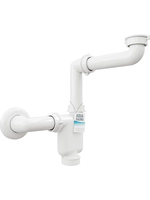 CetKing Bagno Yer Tasarruflu Sifon Lavabo - Mobilya Sifonu - Yerden Tasarruf Sağlayan Sifon - Düz Gider - Banyo - Esnek Ayarlanabilir - G 1 1/4 Inç - DN32