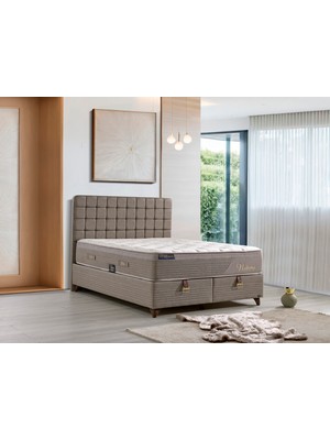 İmaj Natura Set Çift Kişilik Yatak Seti 180 x 200 Baslık + Sandıklı Baza + Ortopedik Yatak