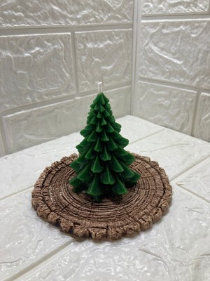 Empressco Yeşil Çam Ağacı ve Kütük Altlık Seti, Yılbaşı ve Noel Dekorasyonu Için Munis