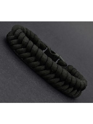 CetKing Siyah Yılan Paracord Bileklik - PAR0054