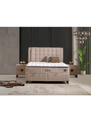 İmaj Nest Set Tek Kişilik Yatak Seti 90 x 190 Baslık + Sandıklı Baza + Ortopedik Yatak