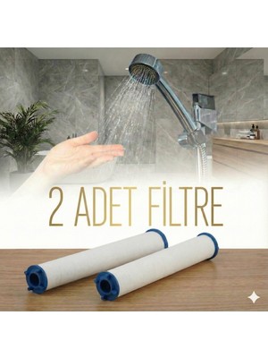 Filtreli Duş Başlığı Uyumlu Yedek Filtresi Kireç Kir Pas Önleyici 2 Adet