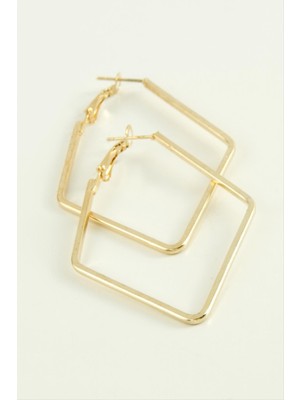 Miray Life Dörtgen Halka Küpe 7 cm