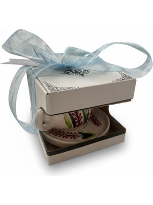 Bohem Kutusu Hediye Kutulu Çiçekli Kahve - Çay Kupası