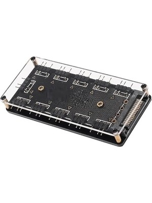 CetKing Rgb LED 3 Pin 11 Port 5V Sata Power Güç Fan Çoklayıcır Şerit Hub Kablo Splitter