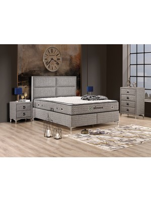 İmaj Nirvana Set  Çift Kişilik Yatak Seti 180 x 200 Baslık + Sandıklı Baza + Ortopedik Yatak