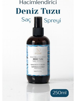 K K-Care Cosmetics Deniz Tuzu Saç Spreyi - Doğal Dalga Sağlayan ve Hacim Veren Saç Spreyi 250 ml