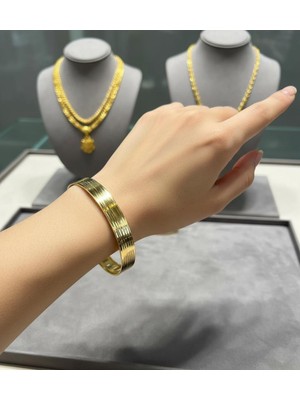 Kuyumcu Nurettin 15 gr (Gram) Ray Şarnel Bilezik Yatırımlık Işçiliksiz 22 Ayar Altın