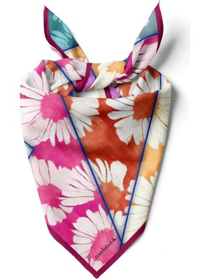 A107 Modabutik Karışık Renkli Çiçekli Bandana
