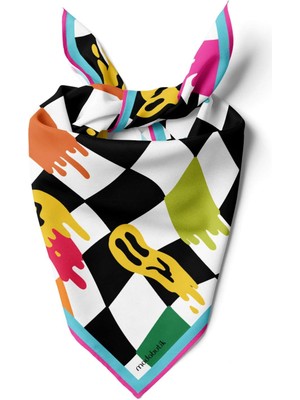 A112 Modabutik Smiley Desenli Bandana