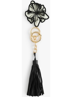 Koton Çiçek Motifli Püskül Detaylı Anahtarlık
