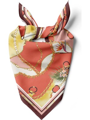 E119 Flowers Zincir Tasarımlı Bandana DG11990
